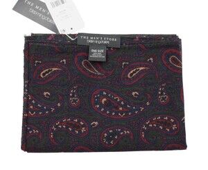 $198 Men's Store Bloomingdale's Scarf Mens OS Olive Paisley Wool Mantero Italy